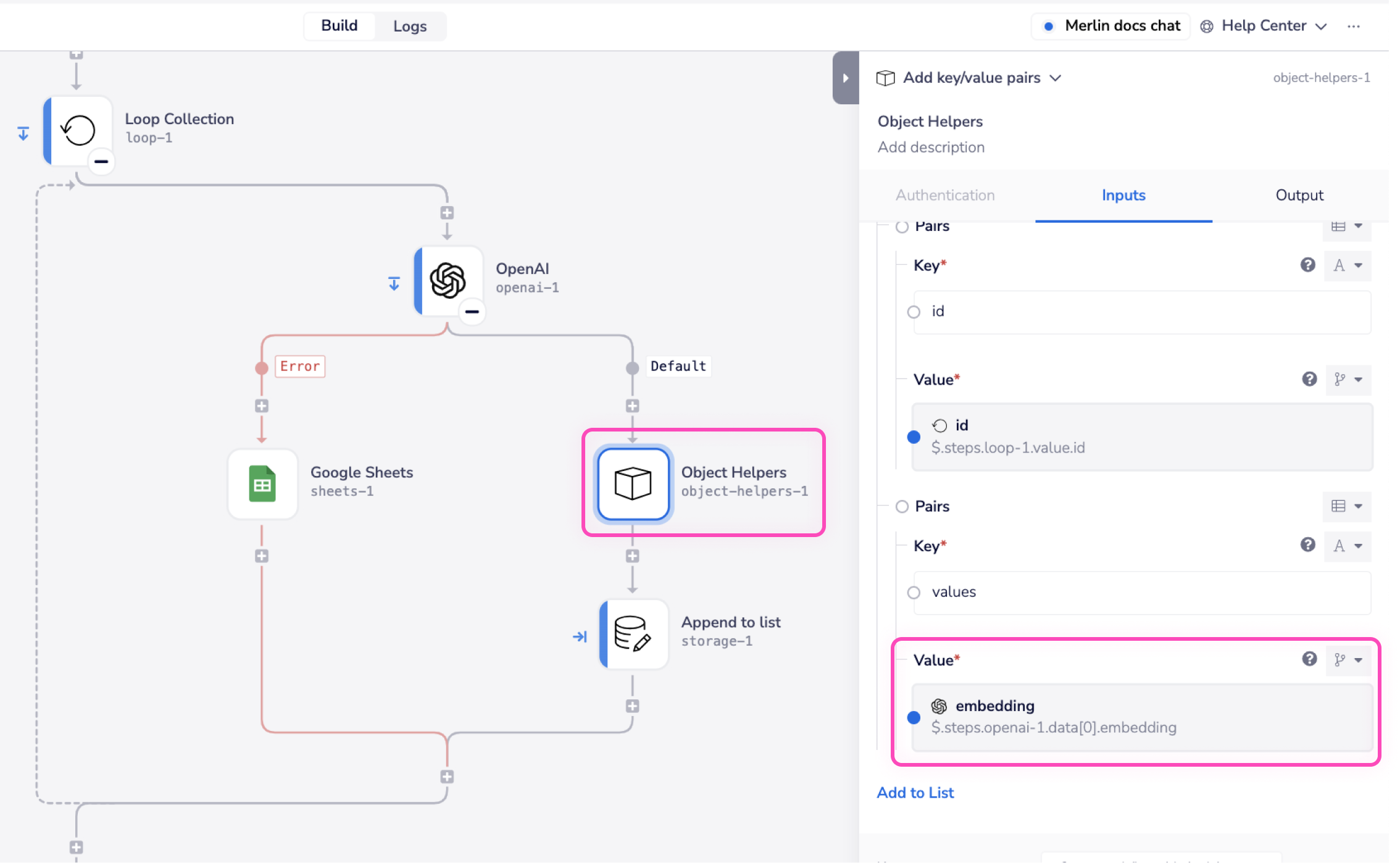 pinecone-Upsert-Vectors-obj-helpers