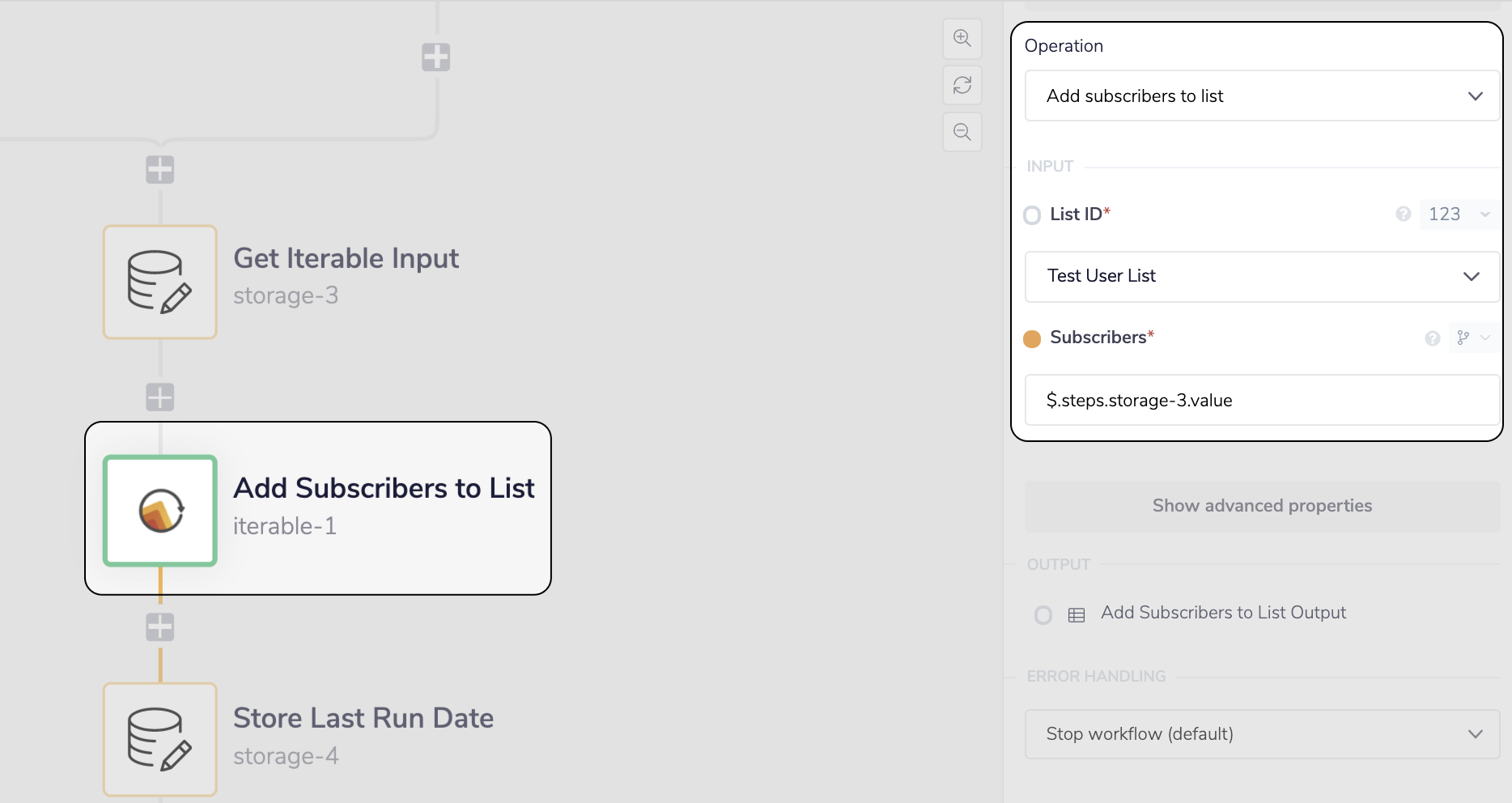 Add Subscribers List