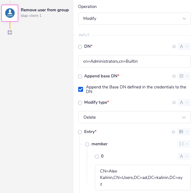 Remove user from group