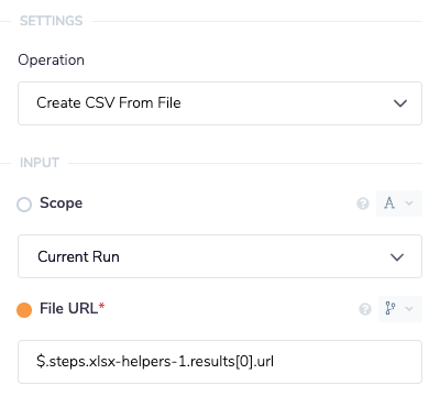 Create CSV File