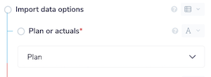 Plan or Actuals indicator