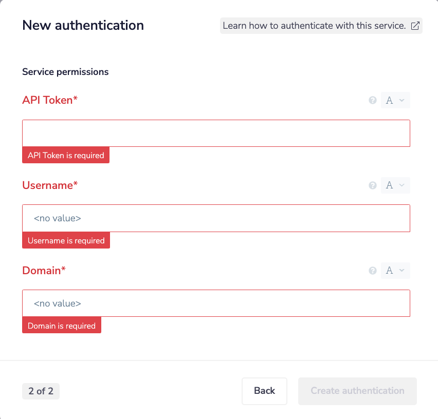 Ambassador - authentication popup