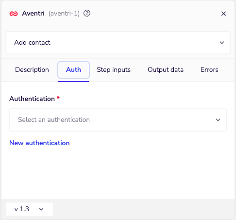 Aventri authentication step 1
