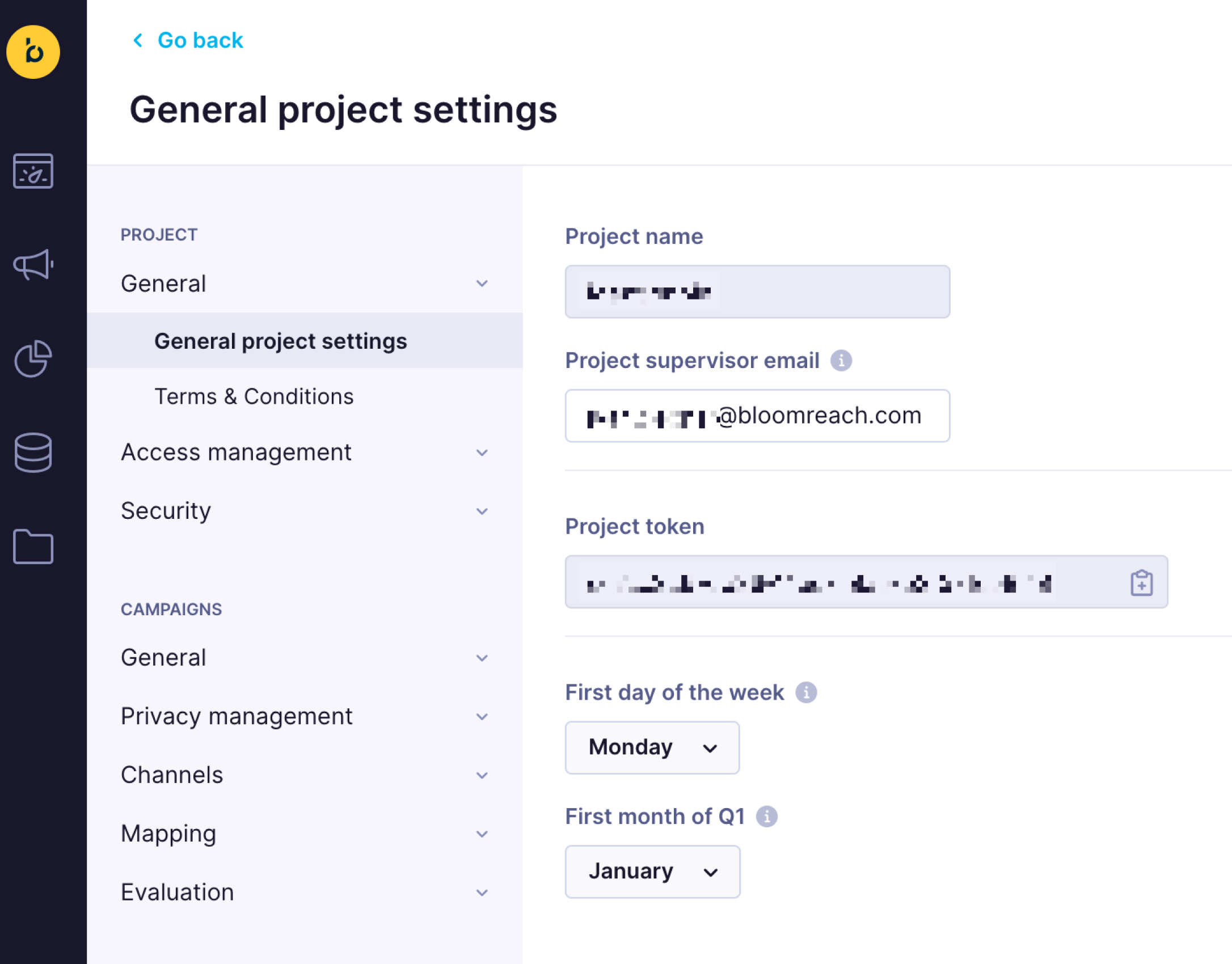 Bloomreach project token