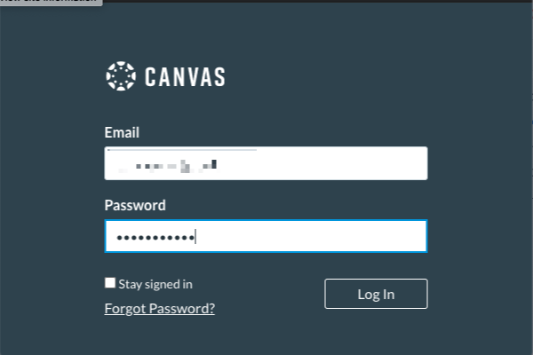 Auth Canvas login