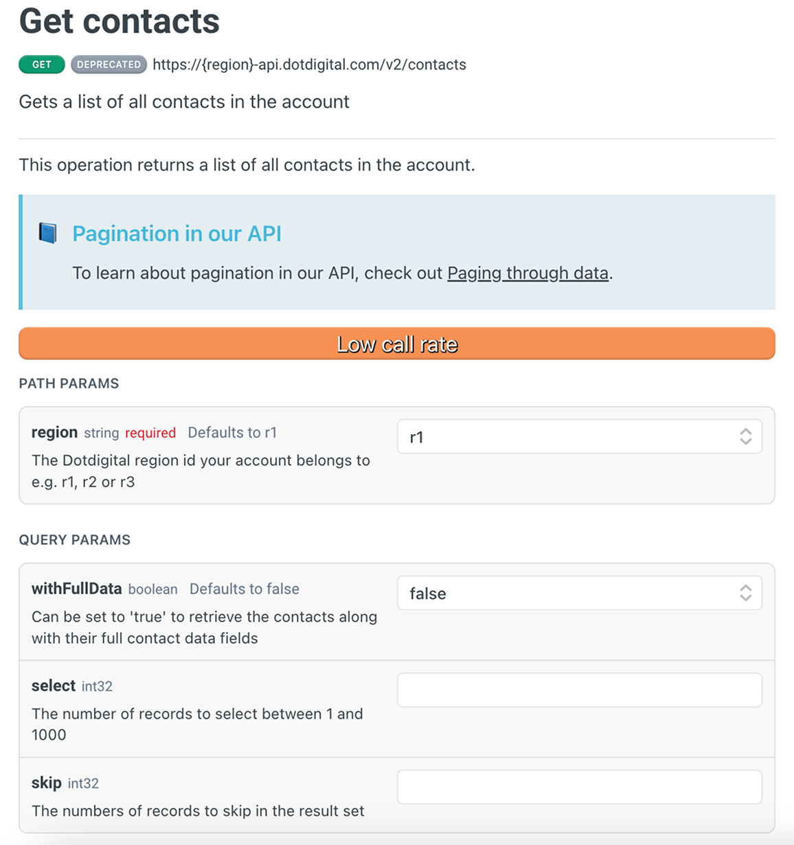 Dotdigital List Contacts Doc