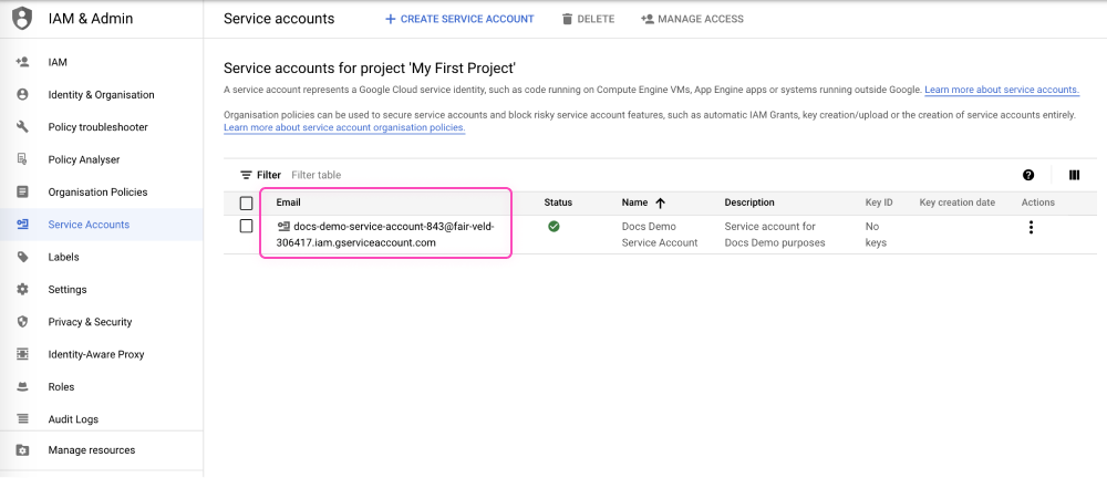 bigquerry-service-accounts-page