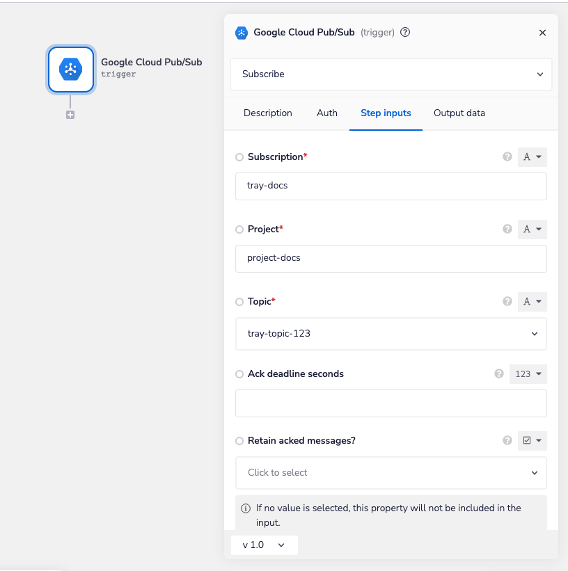 Google Cloud Pub/Sub Trigger