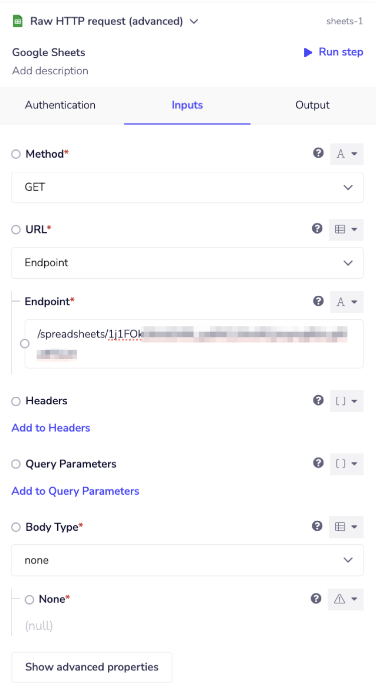raw-http-google-sheets-tray-prop-panel