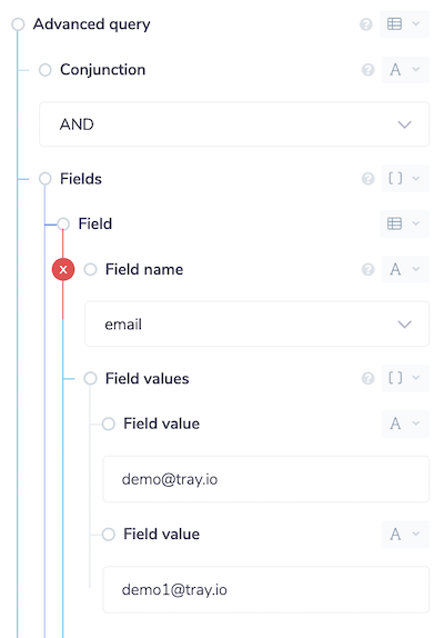 Advanced query email