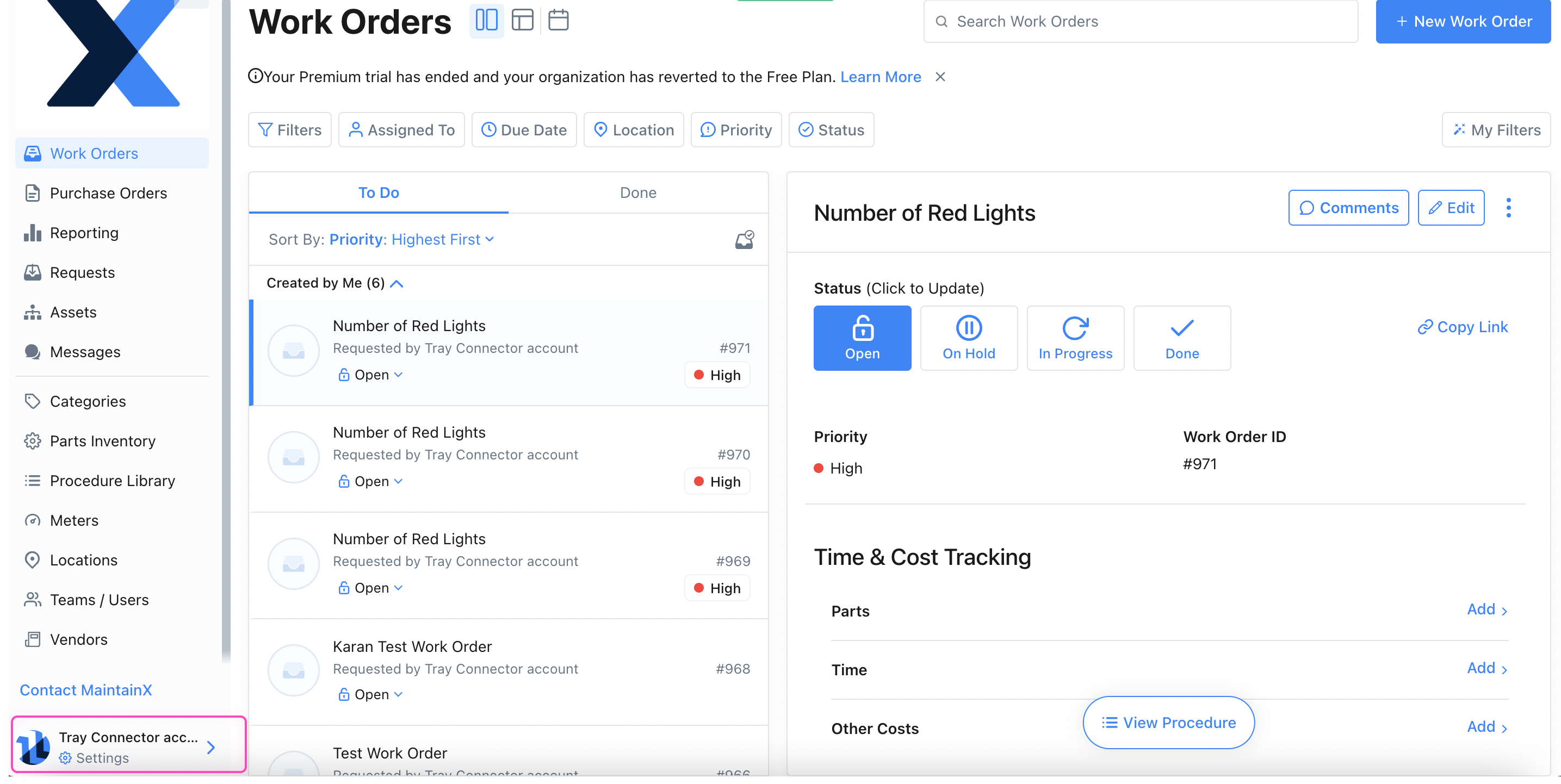 Getting to the integration page.
