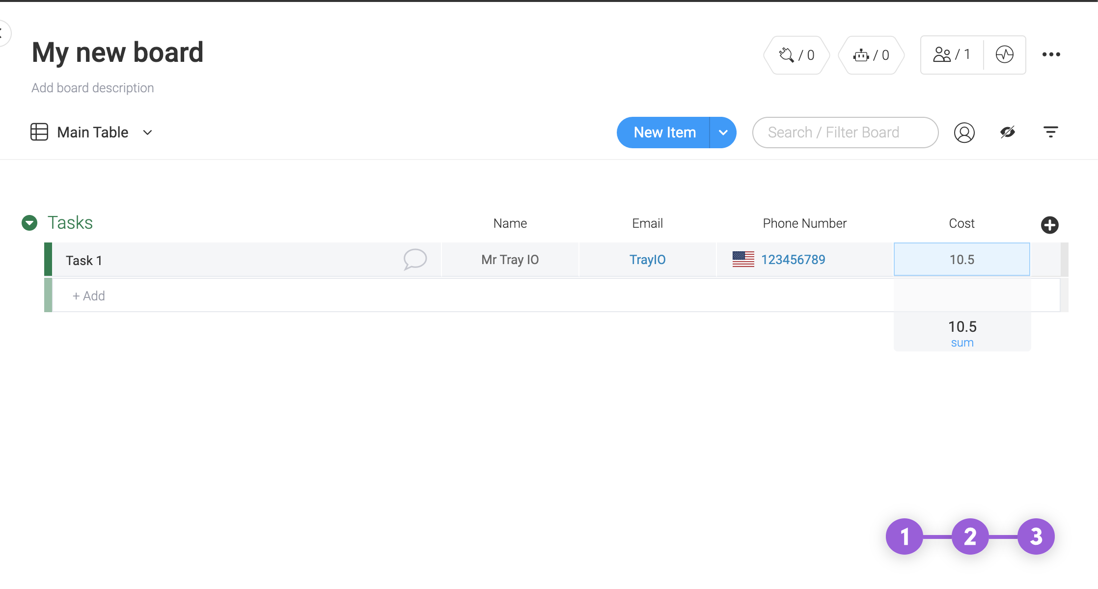 View the new columns