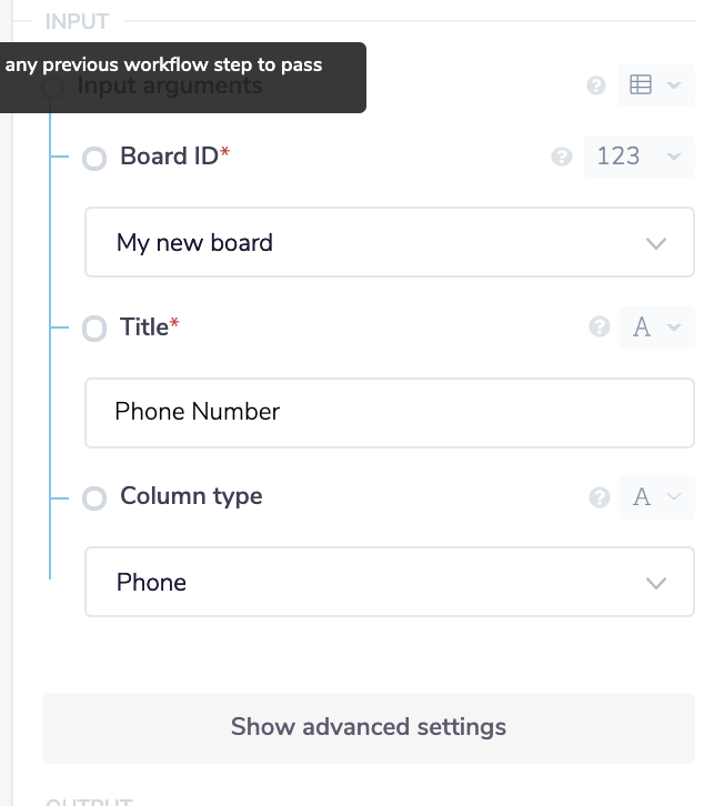 Create a phone column