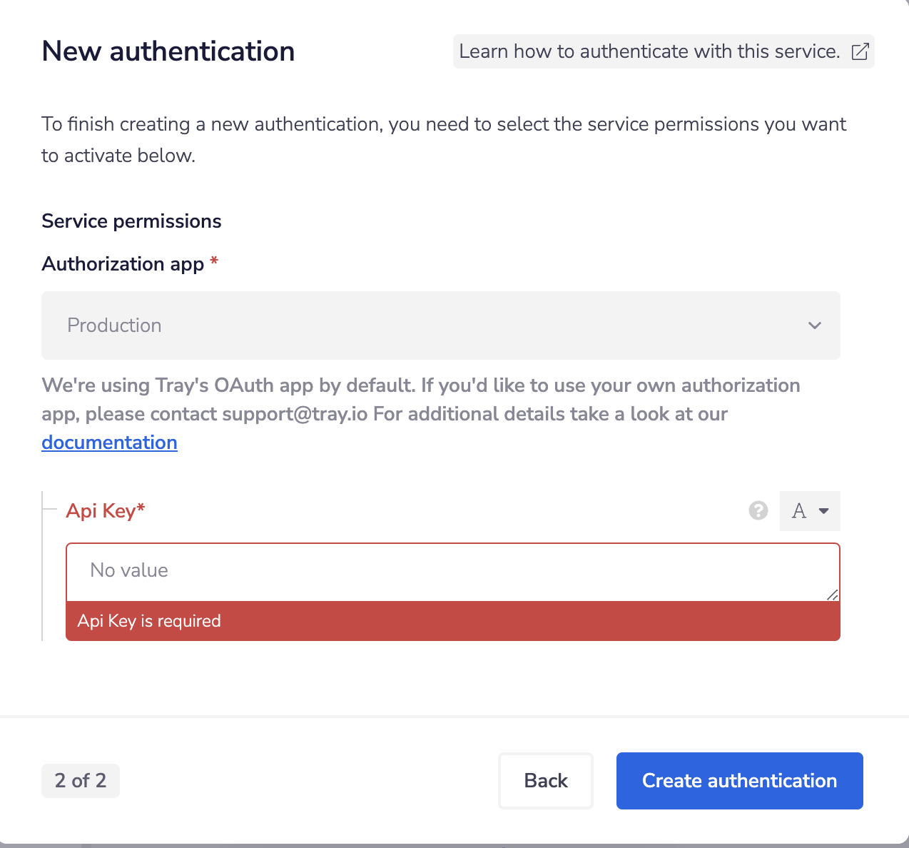 Authentication workflow 2