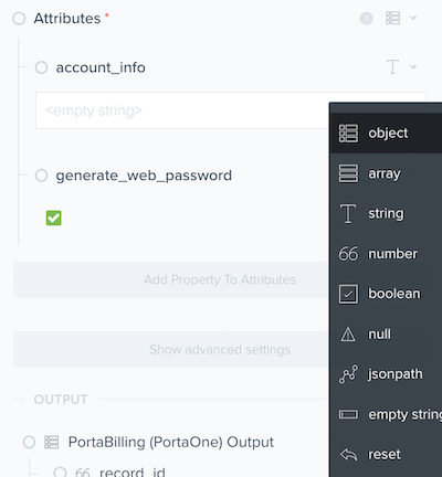 Adding account properties