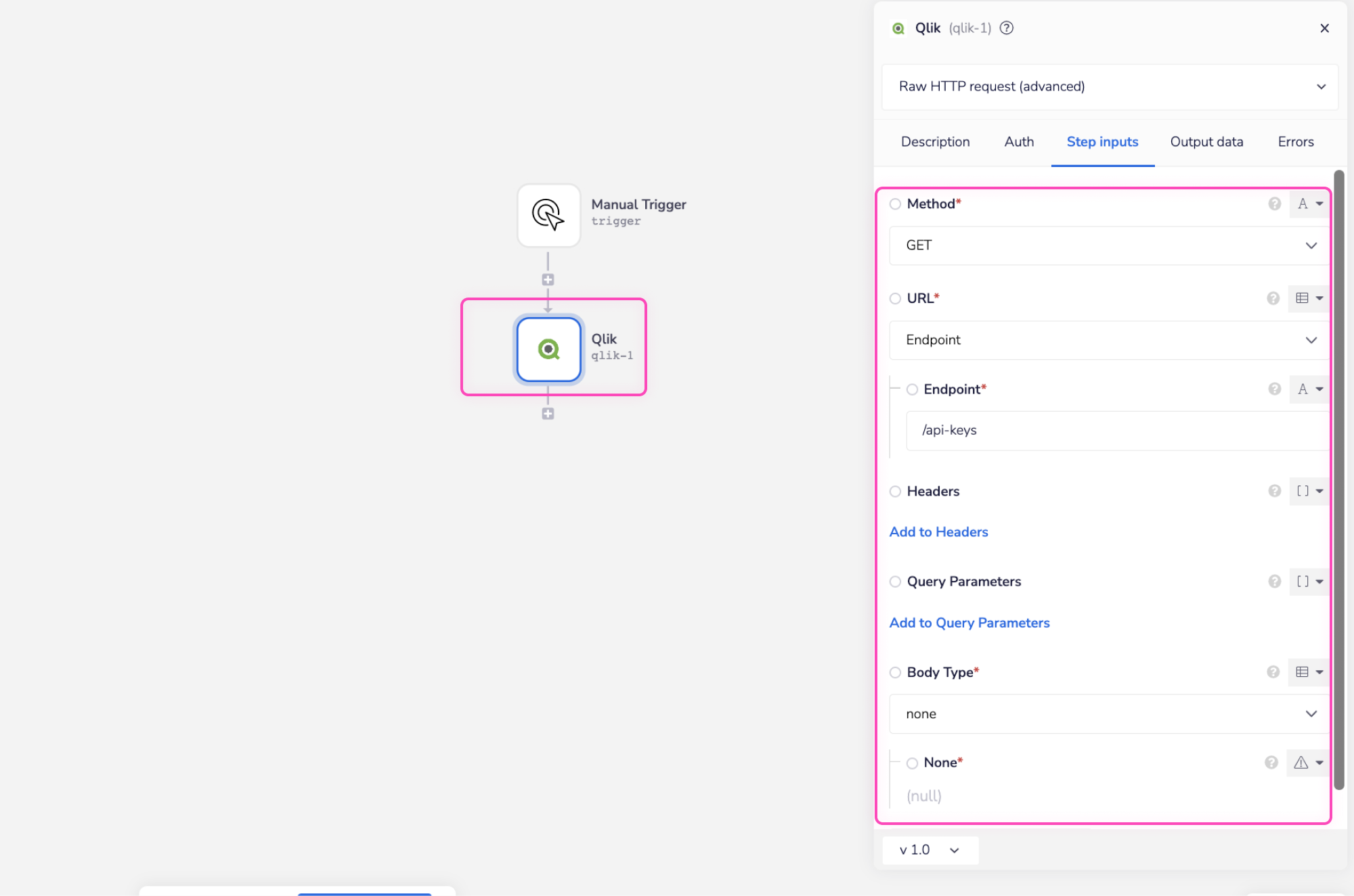 RAW HTTP operation on Tray platform