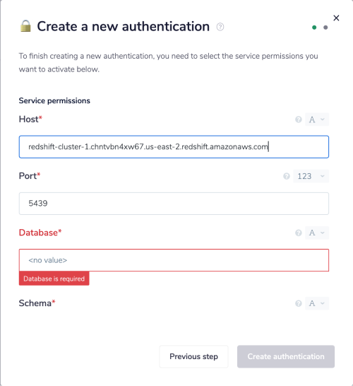 redshift-auth-host-value
