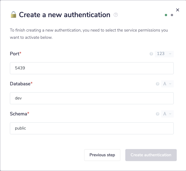 redshift-auth-port-database-schema