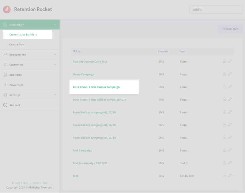 retention-rocket-list-of-campaigns