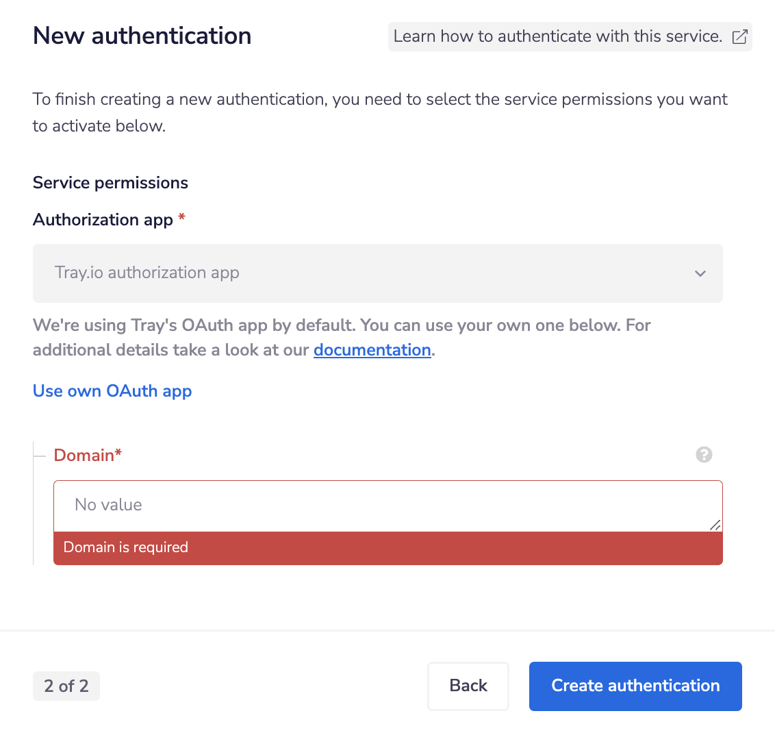 Authentication Pop-Up Modal