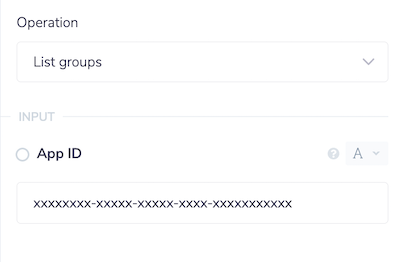App ID input