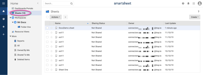 smartsheet-sheets