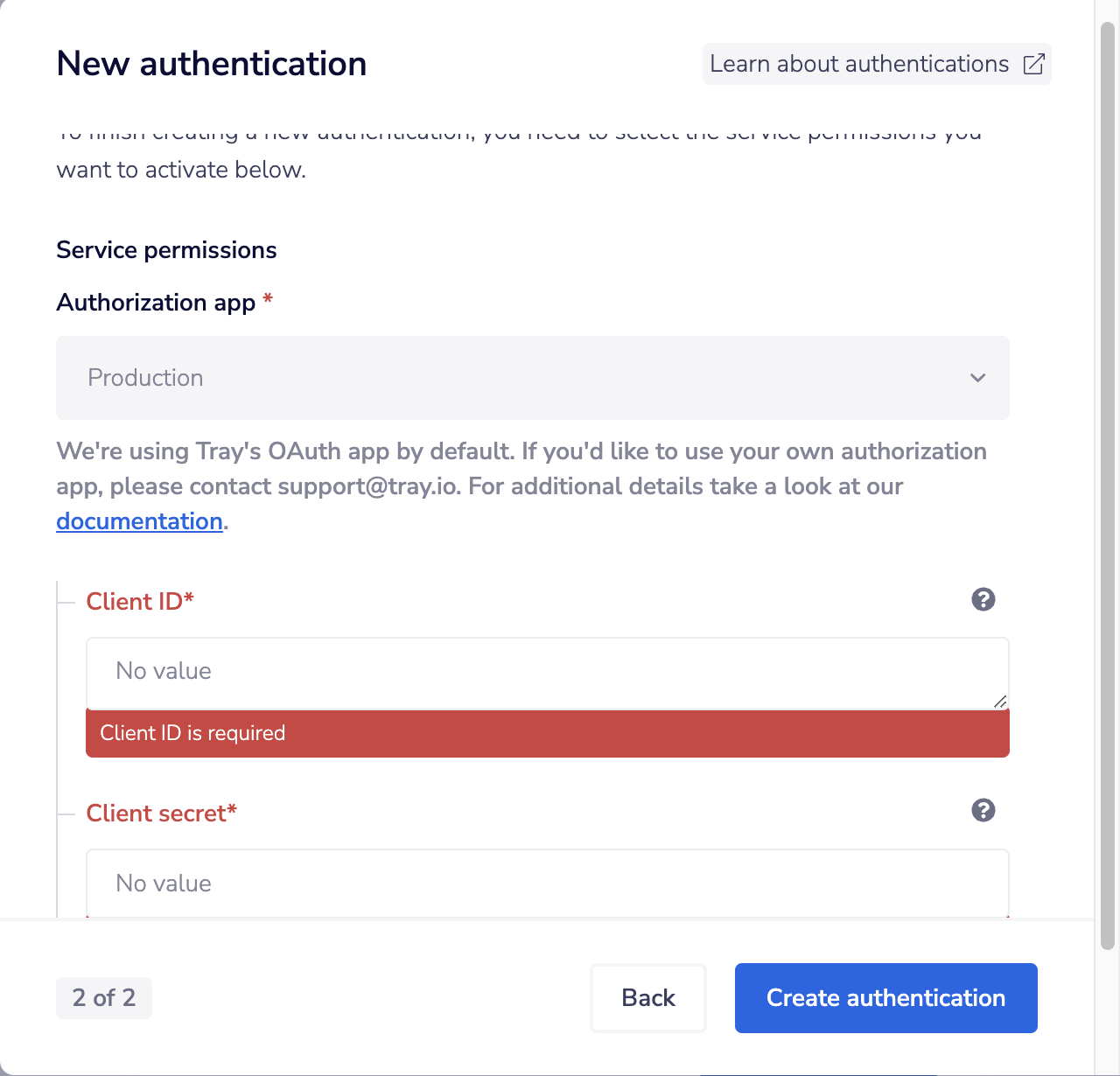Spoke phone authentication model popup