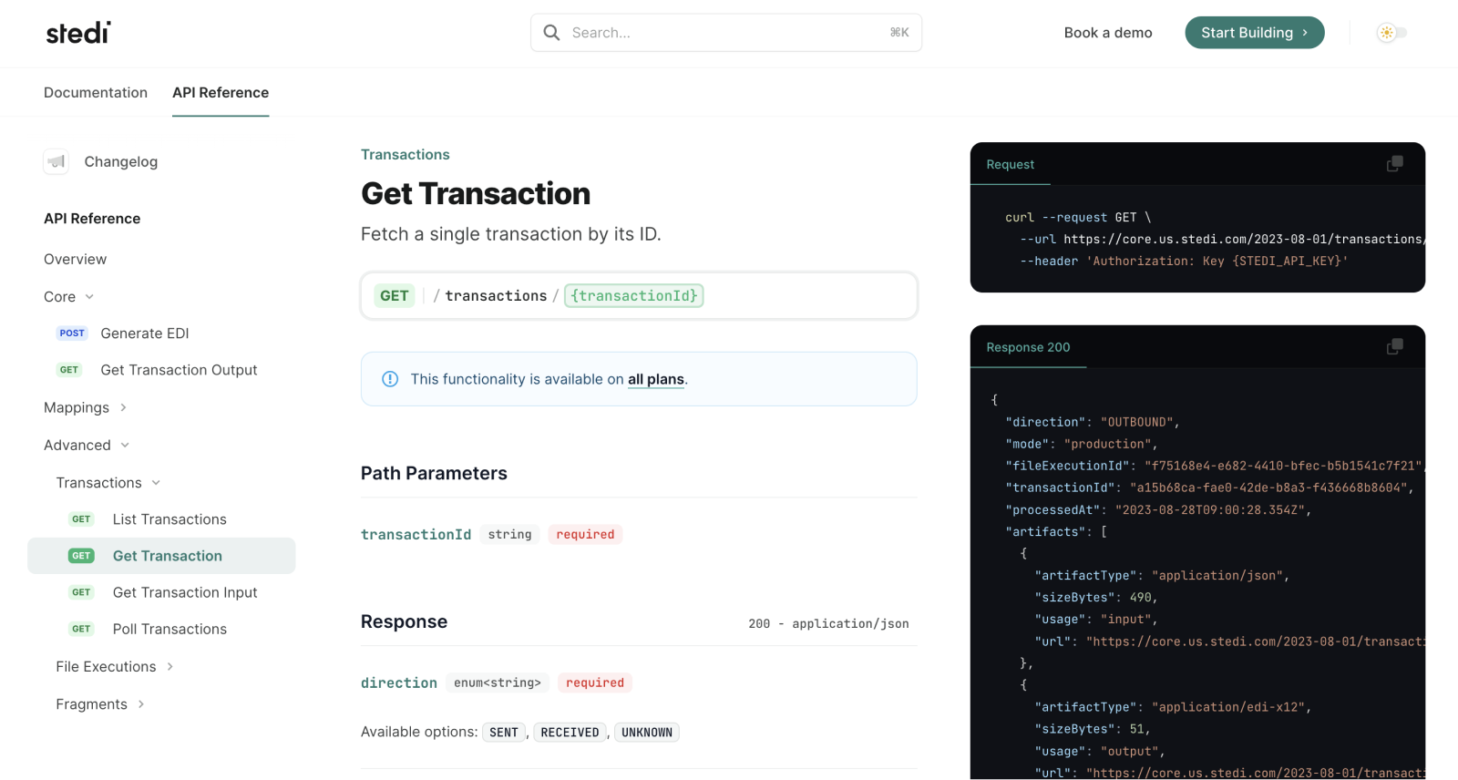 stedi-get-transaction