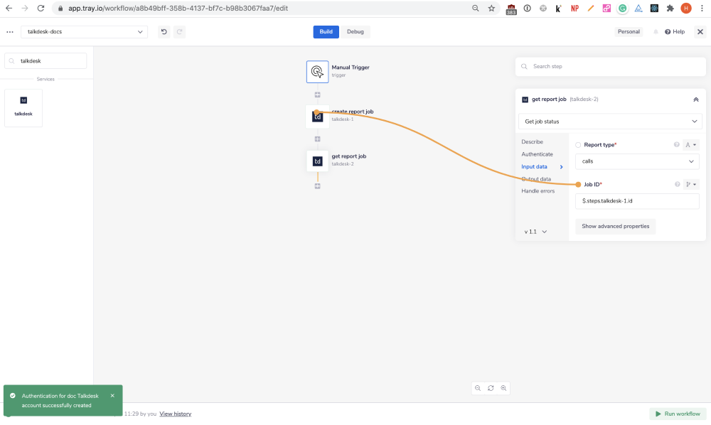 Talkdesk-get-report-job