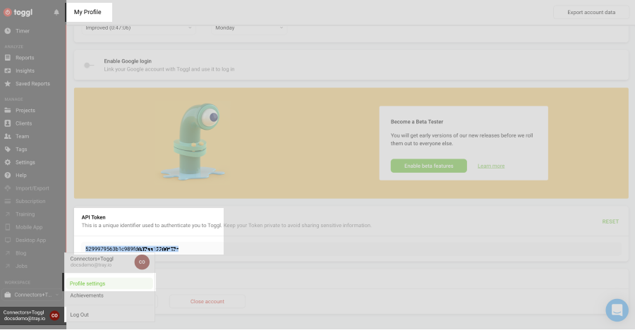 toggl-profile-settings