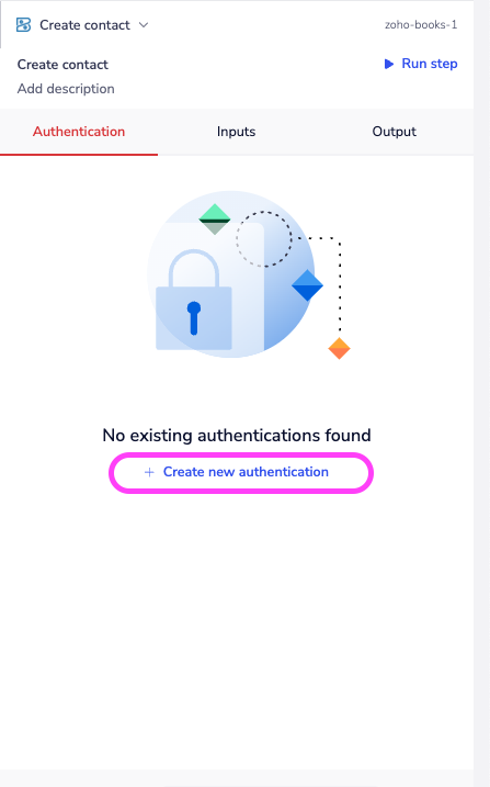 Create zoho-books auth
