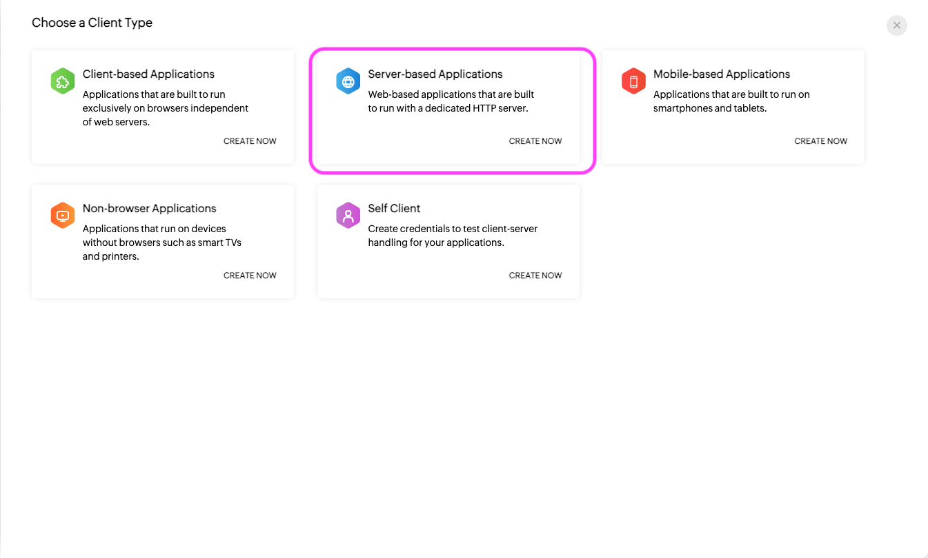 Zoho-books type of oauth
