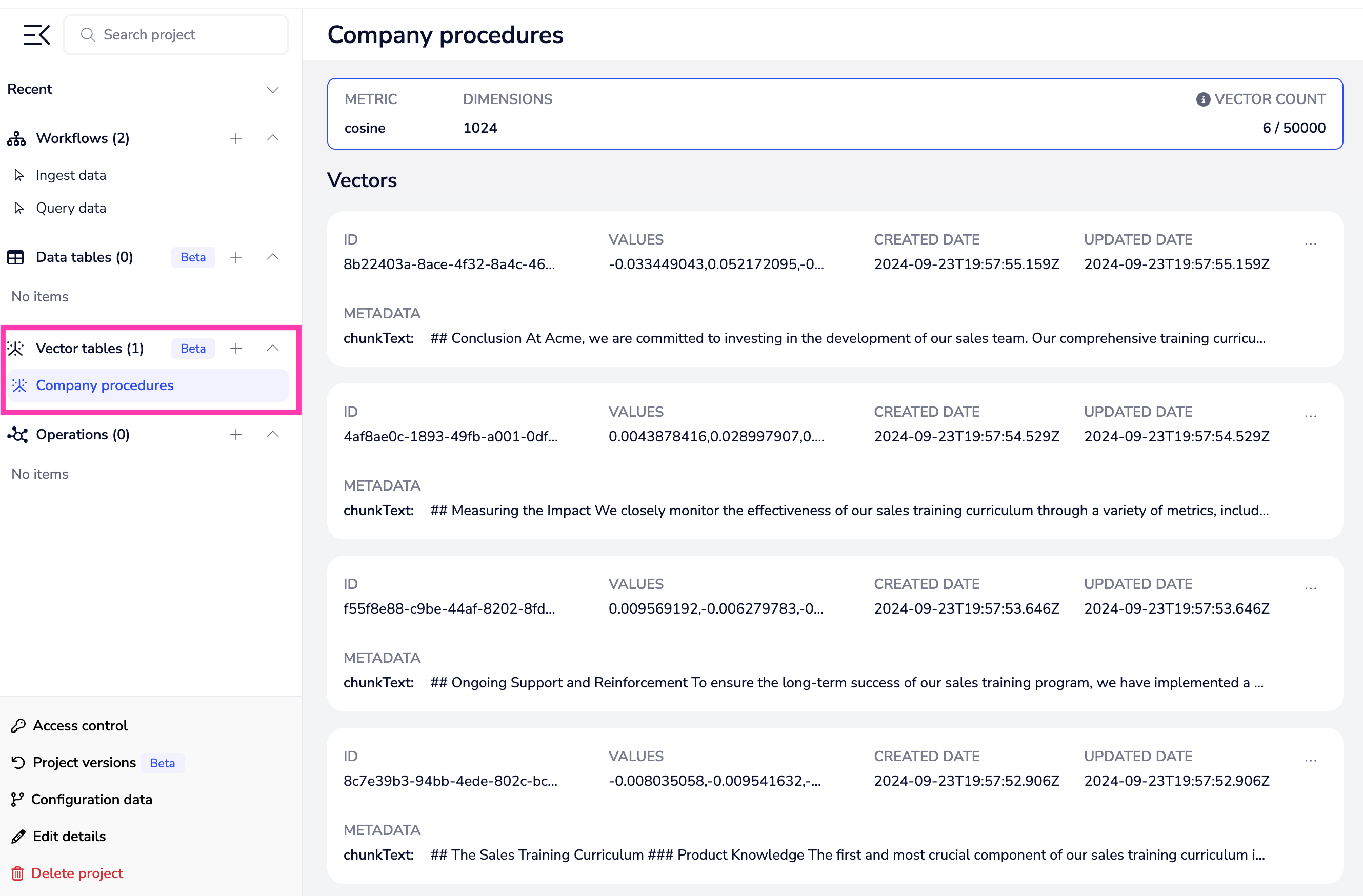 vector-tables-acme-procedures