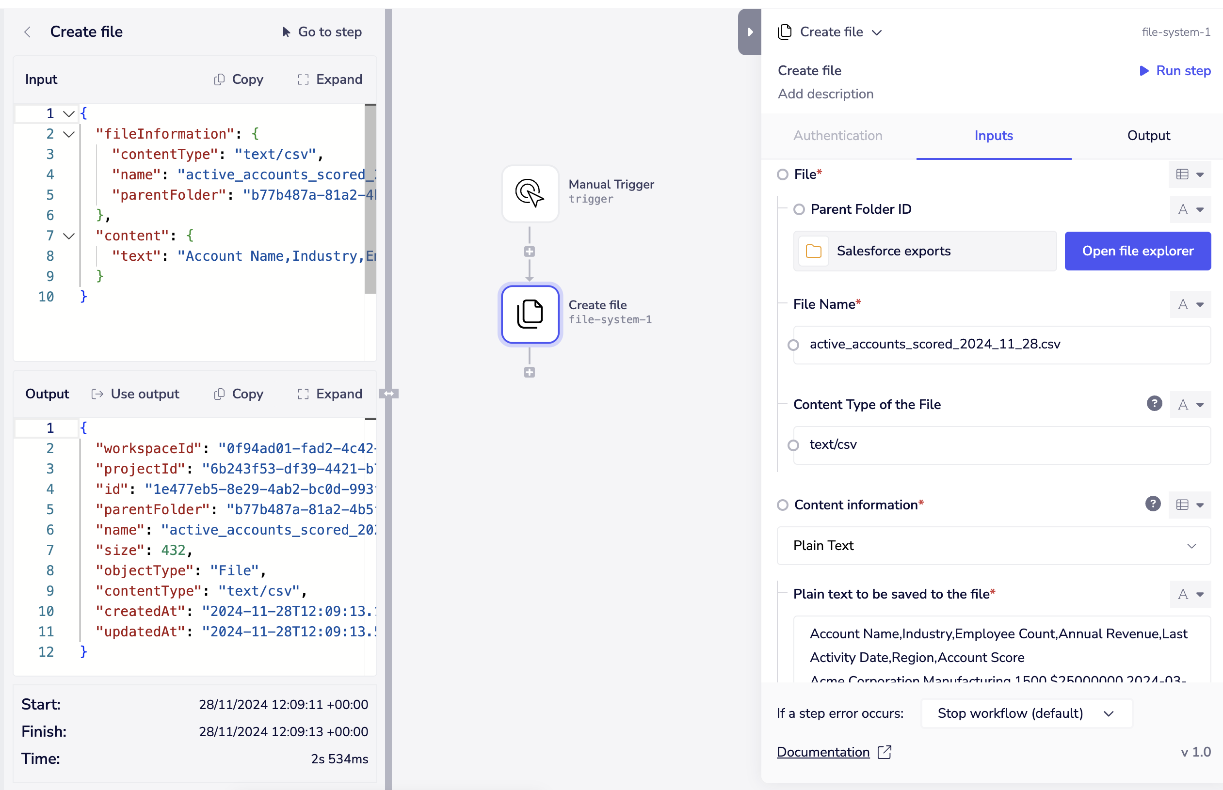 fss - create file operation