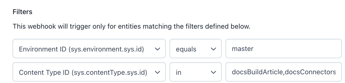 contentful-webhook-filter