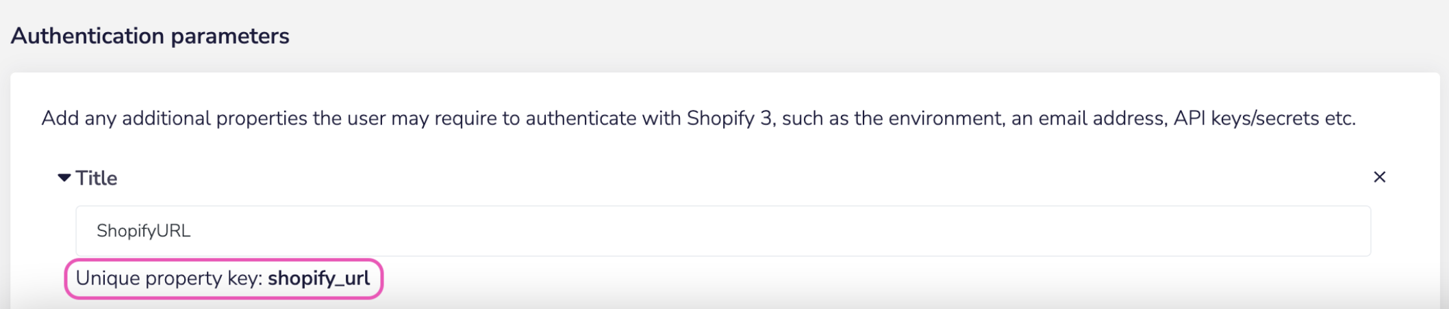 auth parameters parameterization
