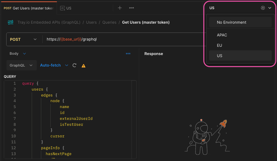 postman embedded api environment